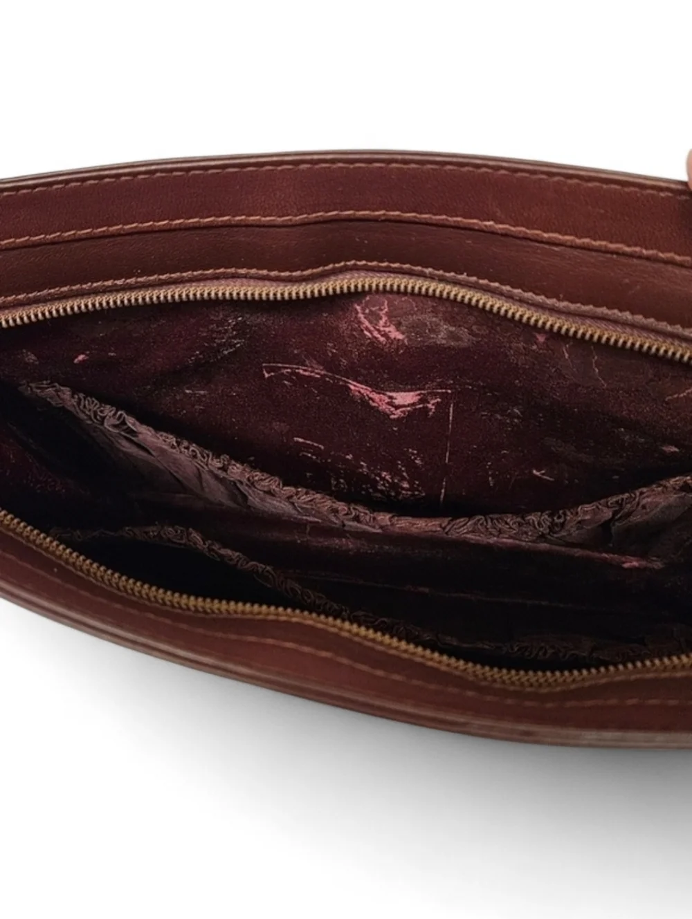 Cartier Must De Front Snap Clutch in Burgundy Calfskin Leather